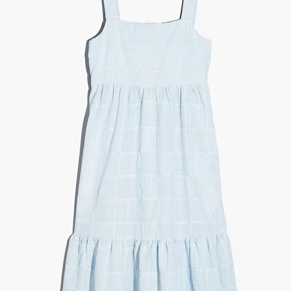 NWT Authentic Cicely Tiered Midi Dress in Patchwork